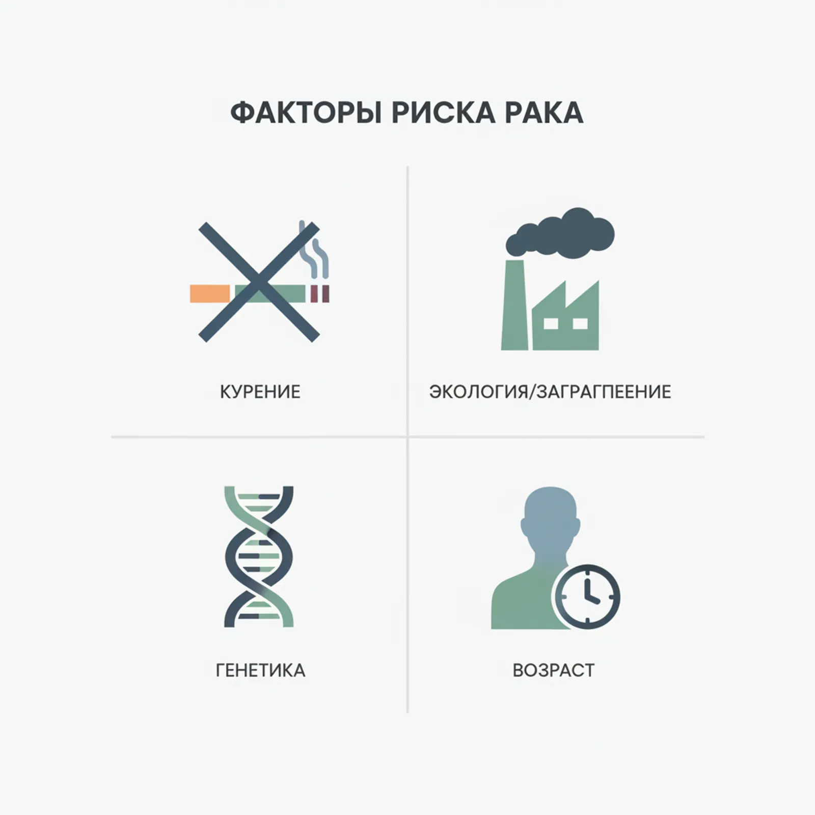 Основные причины развития рака